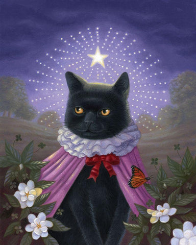 Her Charms Black Ornate Wood Framed Art Print with Double Matting by Matarazzo, Gina