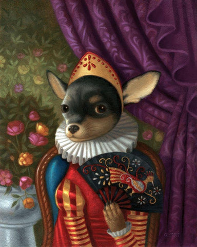 Violeta, Before Triumph Black Ornate Wood Framed Art Print with Double Matting by Matarazzo, Gina