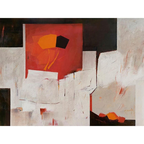 Forever Black Modern Wood Framed Art Print by Montel, Fanou