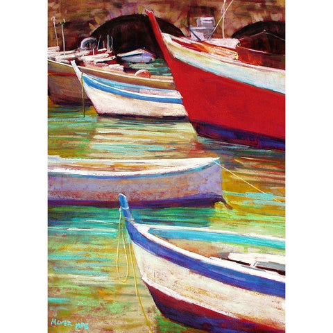 Colors of Camogli White Modern Wood Framed Art Print by Mertz, Nancie King
