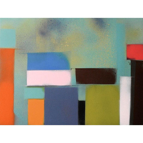 Urban Hues 02 White Modern Wood Framed Art Print by Miller, Gill