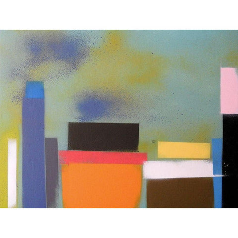Urban Hues 06 White Modern Wood Framed Art Print by Miller, Gill