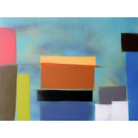 Urban Hues 07 White Modern Wood Framed Art Print by Miller, Gill