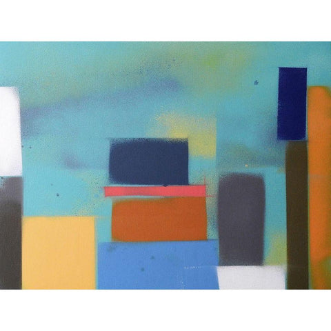 Urban Hues 08 Black Modern Wood Framed Art Print by Miller, Gill