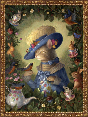 Wilhelmina-In Reverie Black Ornate Wood Framed Art Print with Double Matting by Matarazzo, Gina