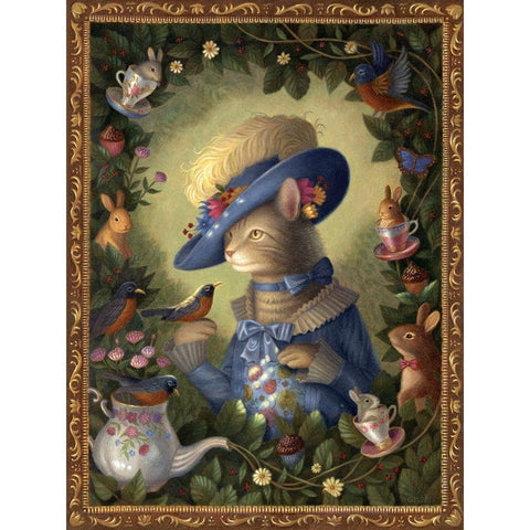 Wilhelmina-In Reverie Black Modern Wood Framed Art Print by Matarazzo, Gina