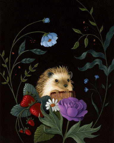 A Dashing Fellow White Modern Wood Framed Art Print with Double Matting by Matarazzo, Gina