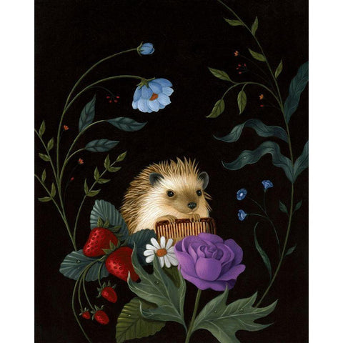 A Dashing Fellow Black Modern Wood Framed Art Print by Matarazzo, Gina