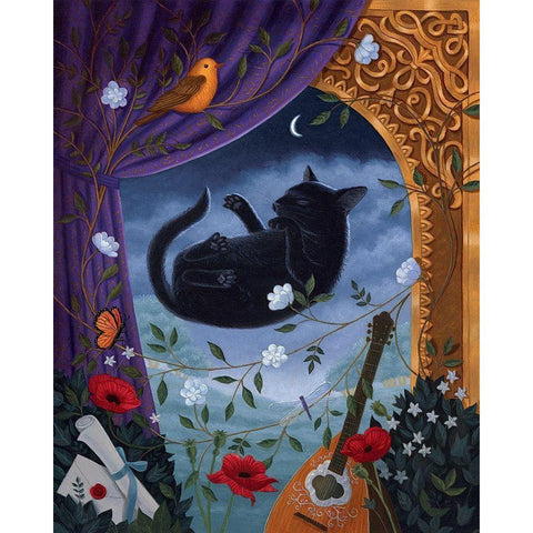 Enchanted Dreams Black Modern Wood Framed Art Print by Matarazzo, Gina