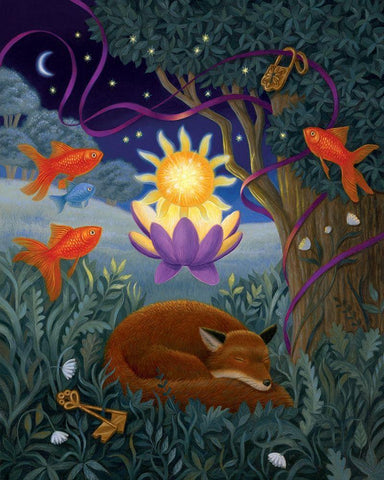 Eve of Transcendence White Modern Wood Framed Art Print with Double Matting by Matarazzo, Gina