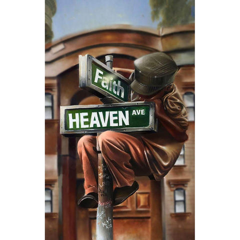 Refuge Black Modern Wood Framed Art Print with Double Matting by Muhammad, Salaam