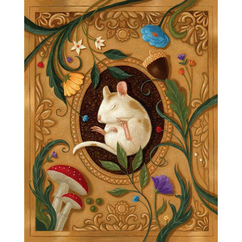 Sweet Slumber Gold Ornate Wood Framed Art Print with Double Matting by Matarazzo, Gina