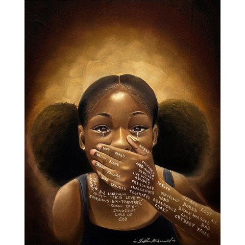 Words We Never Said White Modern Wood Framed Art Print by Muhammad, Salaam