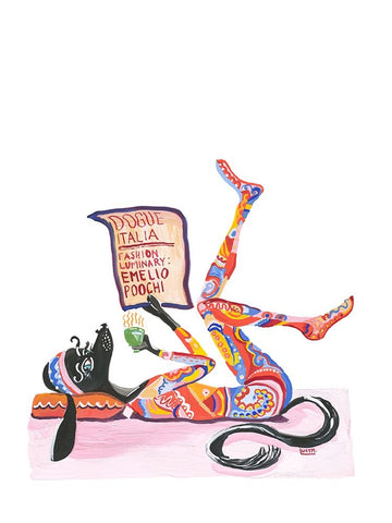 Contessa Baci Black Modern Wood Framed Art Print by Marshall, Lucy