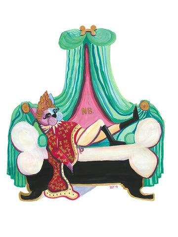 Napoleon Bone-Aparte Black Ornate Wood Framed Art Print with Double Matting by Marshall, Lucy