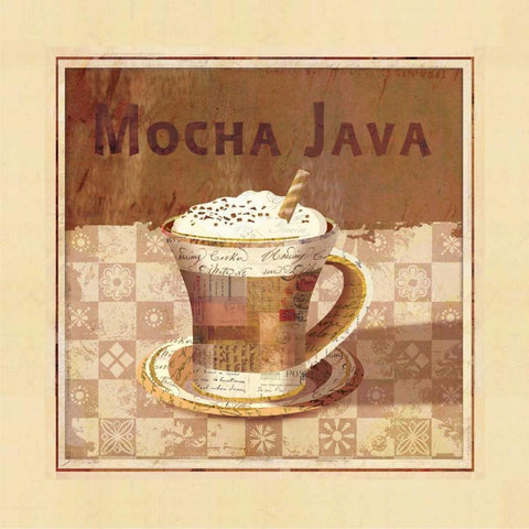 Mocha Java Black Ornate Wood Framed Art Print with Double Matting by Maron, Linda