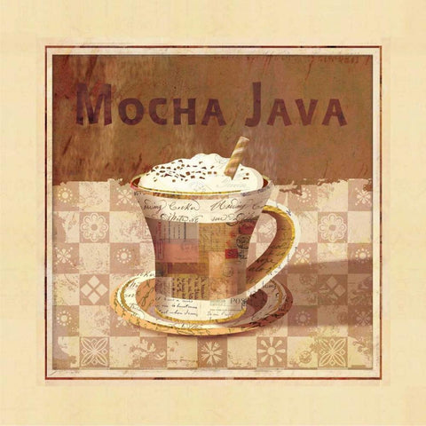 Mocha Java Gold Ornate Wood Framed Art Print with Double Matting by Maron, Linda