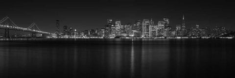 City by the Bay Treasure Island CA White Modern Wood Framed Art Print with Double Matting by Melville, Craig