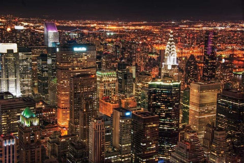 Diamonds in the Sky Black Ornate Wood Framed Art Print with Double Matting by Mikaels, Natalie