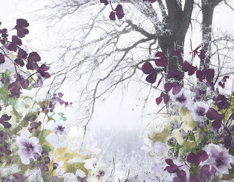 Springtime Black Ornate Wood Framed Art Print with Double Matting by Design Fabrikken