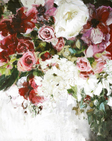 Light Blossom White Modern Wood Framed Art Print with Double Matting by Design Fabrikken