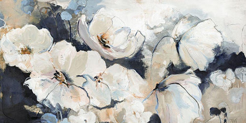 Flower Varity 2 White Modern Wood Framed Art Print with Double Matting by Design Fabrikken