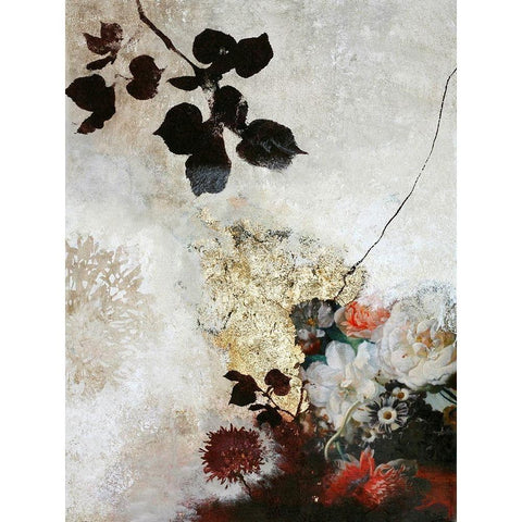 Still Life 3 Black Modern Wood Framed Art Print by Design Fabrikken