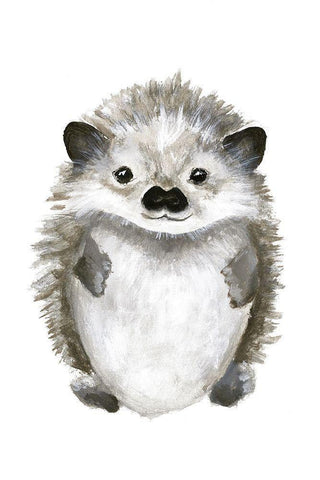 Little Hedgehog Black Ornate Wood Framed Art Print with Double Matting by Design Fabrikken