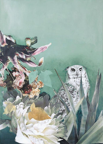 Haute Couture 8 White Modern Wood Framed Art Print with Double Matting by Design Fabrikken