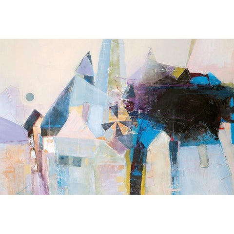 Spinning Mill 1 Black Modern Wood Framed Art Print by Design Fabrikken
