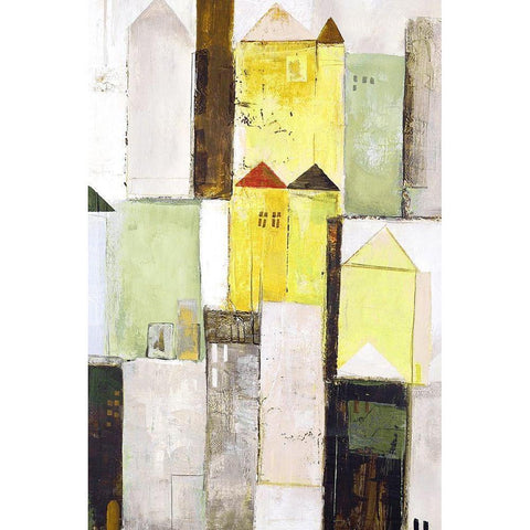 Playground 2 Black Modern Wood Framed Art Print by Design Fabrikken
