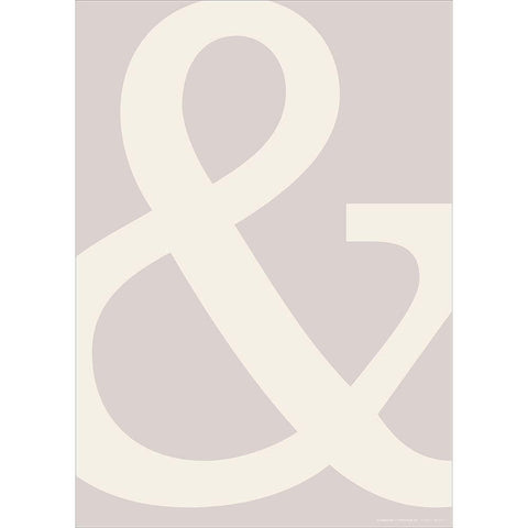 AND White Modern Wood Framed Art Print by Design Fabrikken