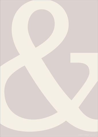 AND White Modern Wood Framed Art Print with Double Matting by Design Fabrikken