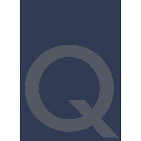 Q Black Modern Wood Framed Art Print with Double Matting by Design Fabrikken