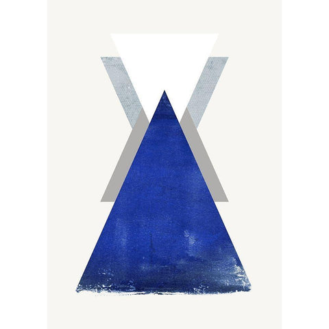 Triangle 2 Black Modern Wood Framed Art Print by Design Fabrikken