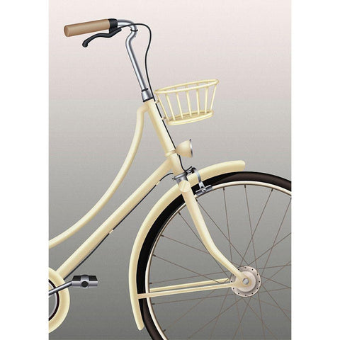 Bicycle Black Modern Wood Framed Art Print with Double Matting by Design Fabrikken