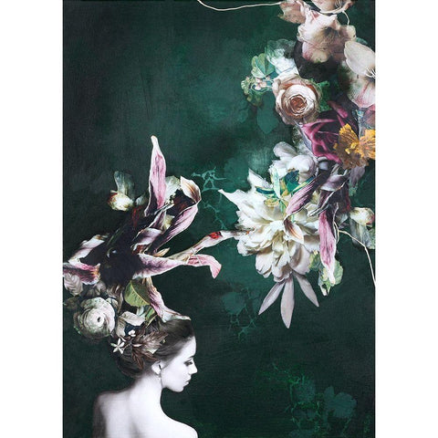 Haute Couture 6 Black Modern Wood Framed Art Print with Double Matting by Design Fabrikken