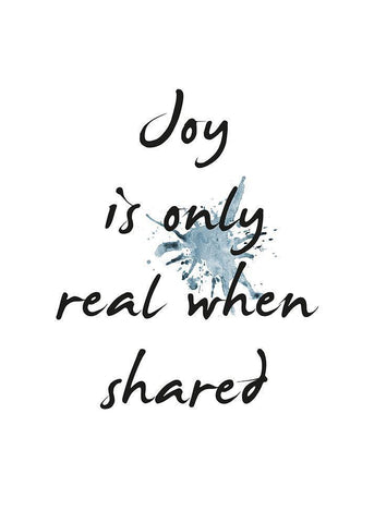 Joy White Modern Wood Framed Art Print with Double Matting by Design Fabrikken