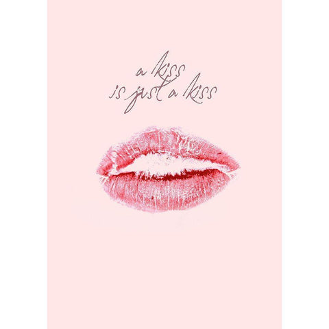 A Kiss Is Just a Kiss Gold Ornate Wood Framed Art Print with Double Matting by Design Fabrikken