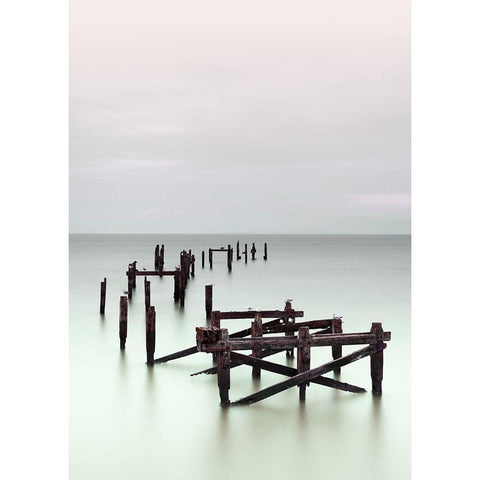 This Is It White Modern Wood Framed Art Print by Design Fabrikken