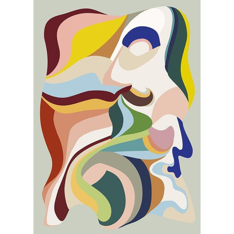 Born Again 2 White Modern Wood Framed Art Print by Design Fabrikken