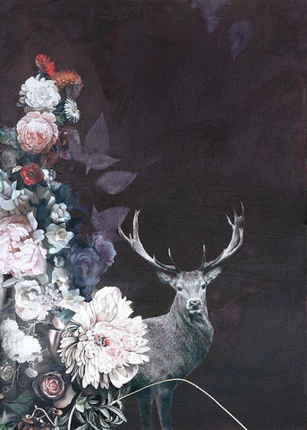 Haute Couture 9 Black Ornate Wood Framed Art Print with Double Matting by Design Fabrikken