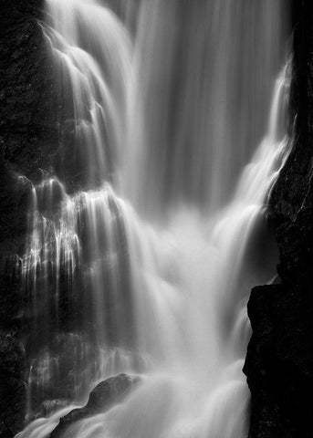 Falls White Modern Wood Framed Art Print with Double Matting by Design Fabrikken
