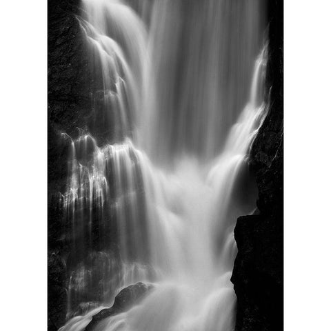 Falls Black Modern Wood Framed Art Print with Double Matting by Design Fabrikken
