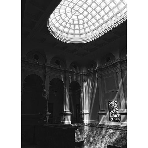Window Light Black Modern Wood Framed Art Print by Design Fabrikken