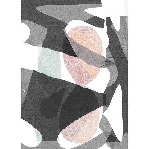 Paper 2 Black Modern Wood Framed Art Print with Double Matting by Design Fabrikken