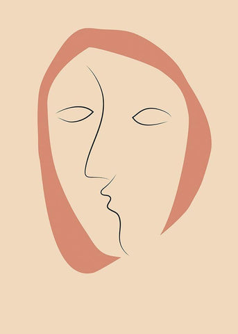 Face It 2 Black Ornate Wood Framed Art Print with Double Matting by Design Fabrikken