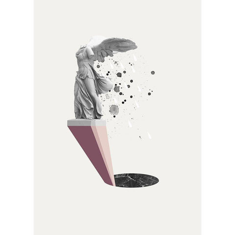 Tears of Nike Black Modern Wood Framed Art Print with Double Matting by Design Fabrikken