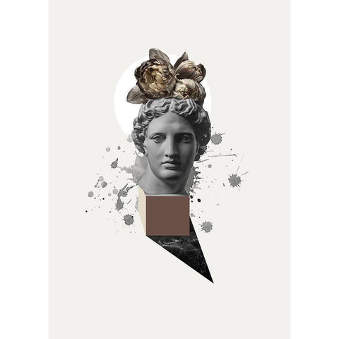 Approach of Apollo Gold Ornate Wood Framed Art Print with Double Matting by Design Fabrikken