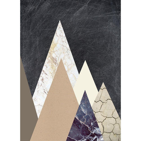 Peaks 2 Gold Ornate Wood Framed Art Print with Double Matting by Design Fabrikken